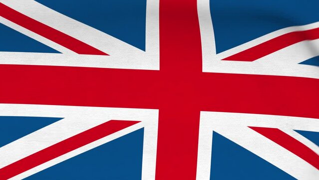 union jack flag, great britain, flag animation ends with greenscreen