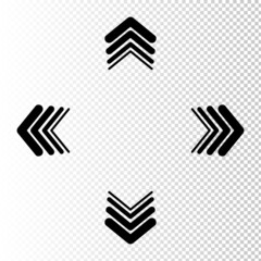 Arrow vector set. Arrow icon collection. Set of arrows vector for web design. Arrow flat style isolated on white background left right arrow