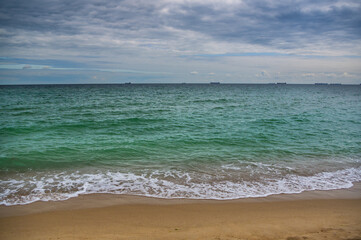 Sea in cloudy weather