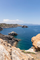 cap de creus on the costa brava a hot summer day