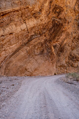 Orange Wall and Gray Road Of Titus Canyon