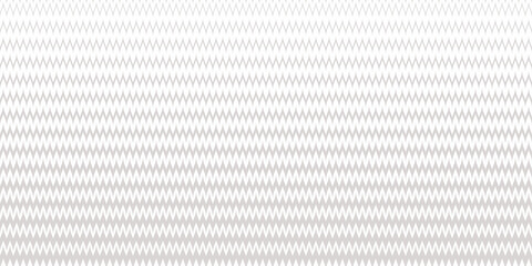 Vector seamless pattern with halftone zigzag stripes. Abstract geometric background with wavy horizontal zig zag lines. Subtle gray and white repeat chevron texture. Retro vintage style. Repeat design
