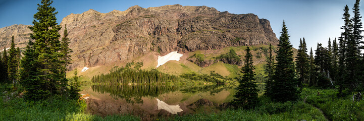 Panorama of Morning Star Lake and Ridge Beyond