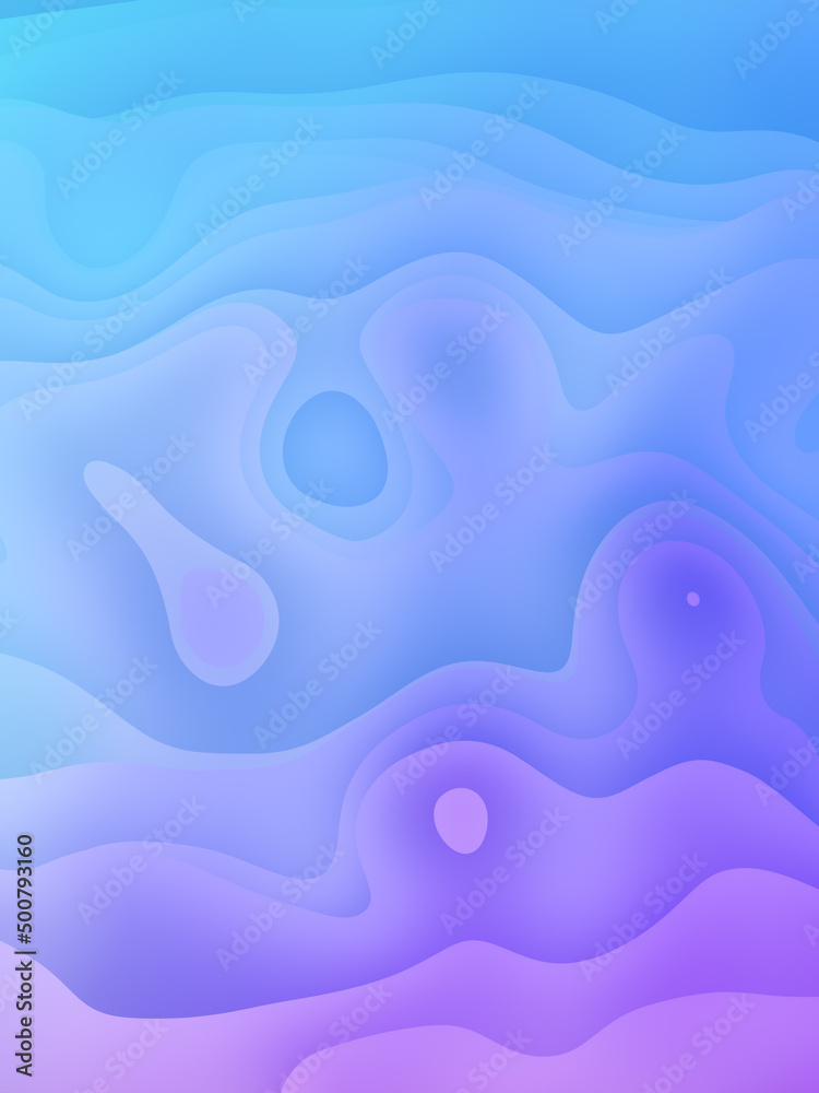 Poster neon colored wavy abstract background. modern digital illustration. 3d rendering concept art
