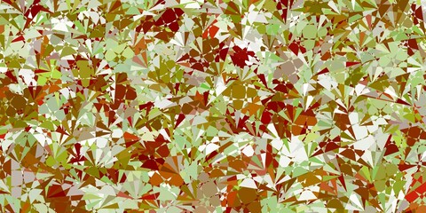 Light Green, Yellow vector template with triangle shapes.