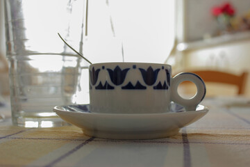 cup of coffee on table