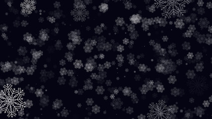 background with beautiful snowflakes for new year and christmas