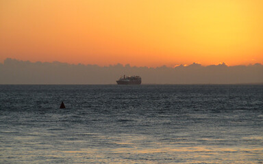 Beach sunset in Salvador Bahia