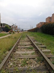 Fototapeta na wymiar Ferrocarril, Riel, vía férrea 