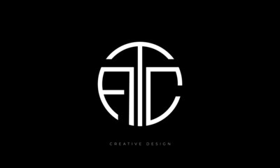 ATC circle minimal letter branding logo
