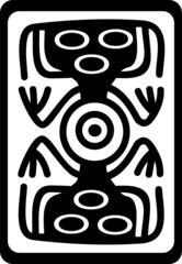 A beautiful illustration with indian symbol. Black color on a white background.