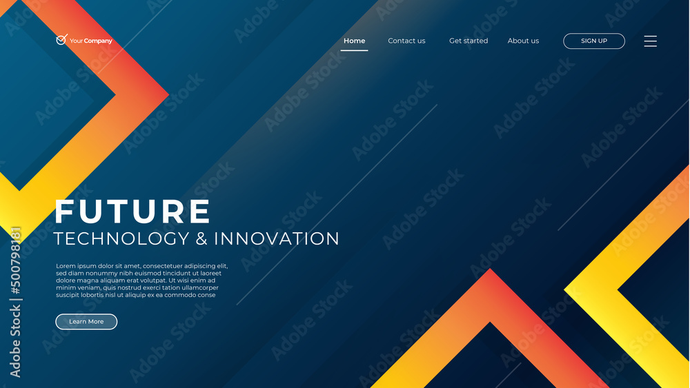 Wall mural flat design web page templates of graphic design, website design and development, social media, busi