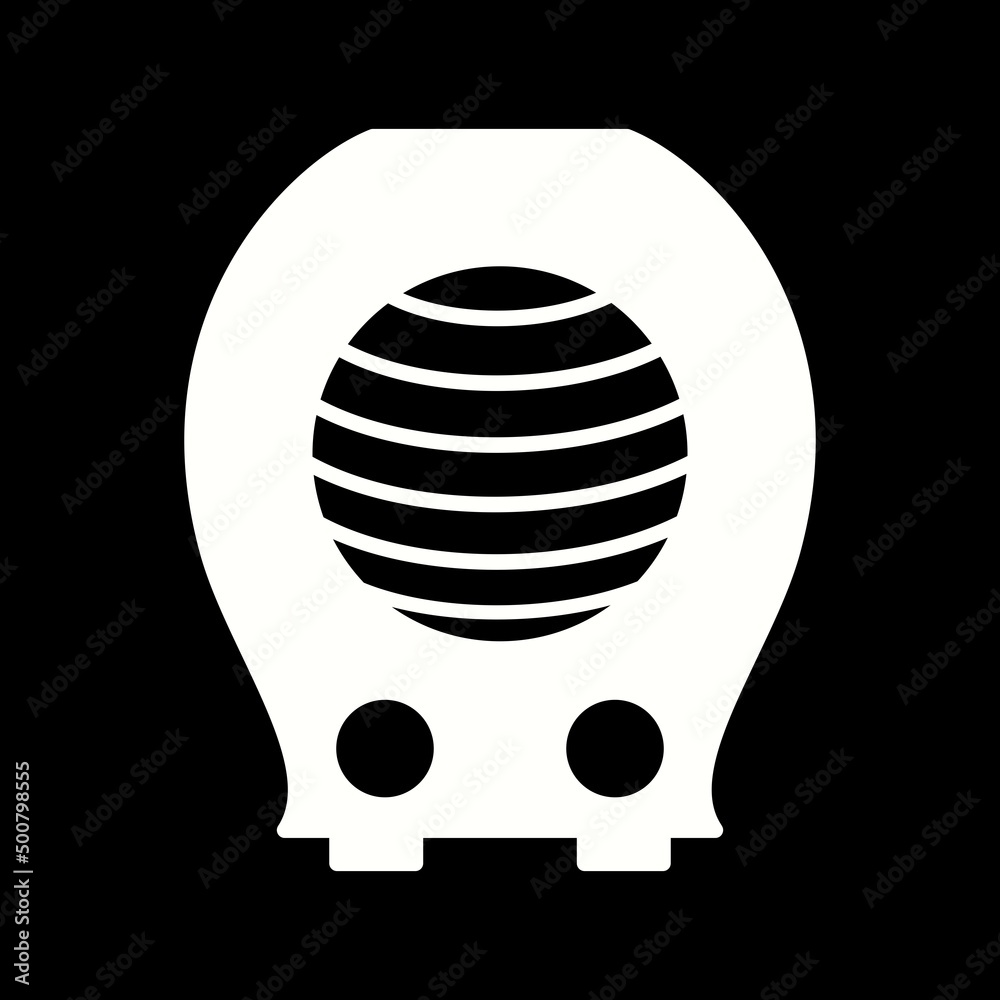 Canvas Prints unique fan heater vector glyph icon