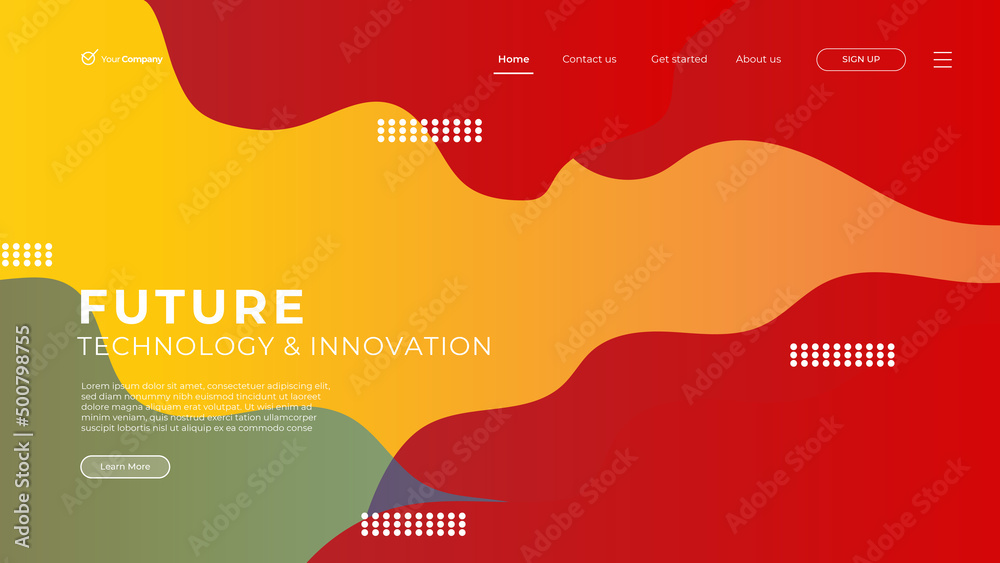 Wall mural web design. website landing page for monitor, laptop, tablet, phone. creating ui ux website design. 