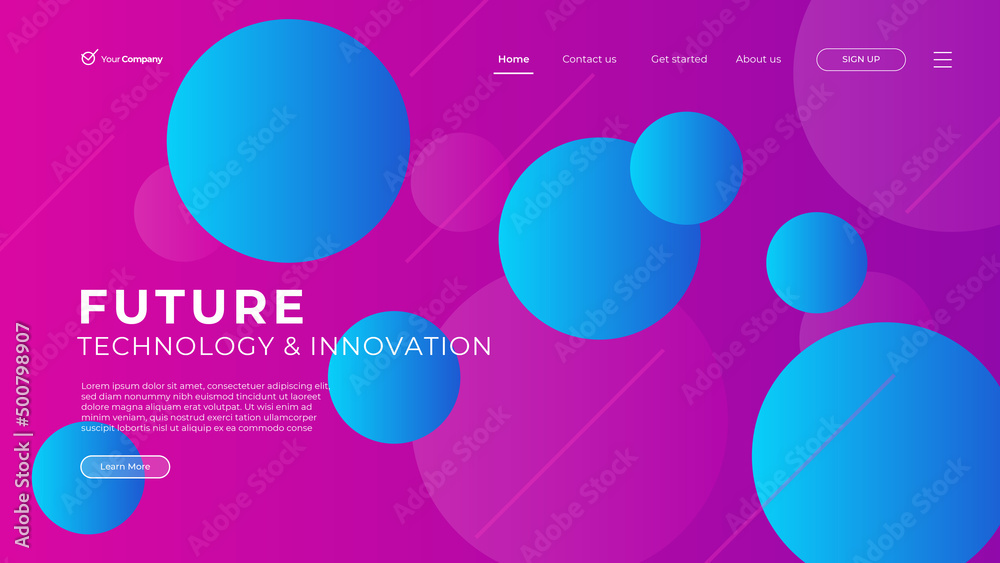 Wall mural web design. website landing page for monitor, laptop, tablet, phone. creating ui ux website design. 