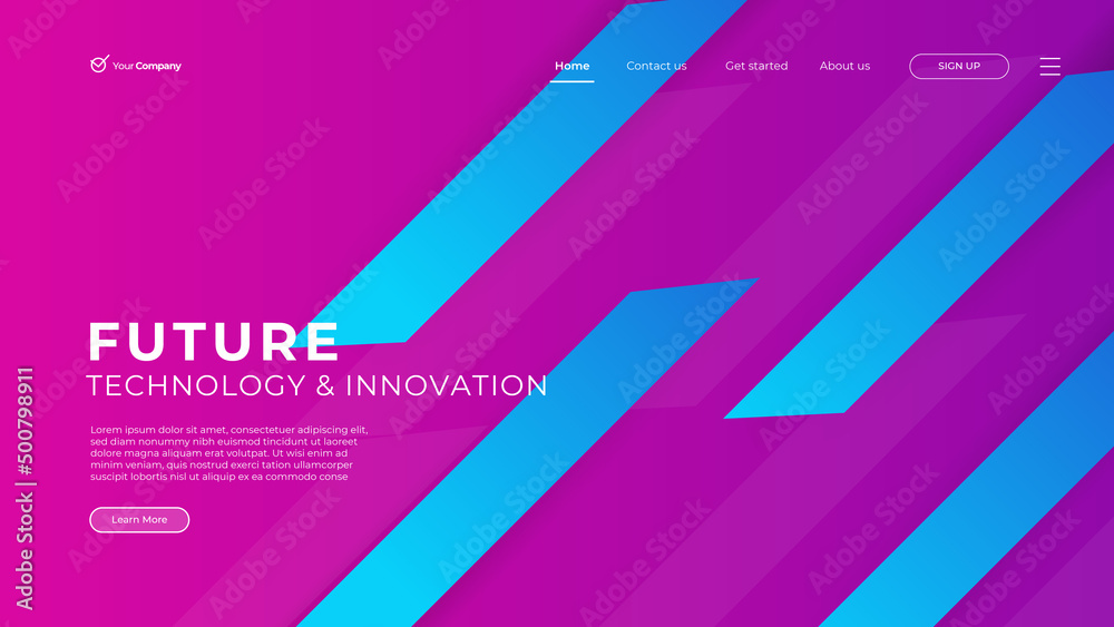 Wall mural web design. website landing page for monitor, laptop, tablet, phone. creating ui ux website design. 