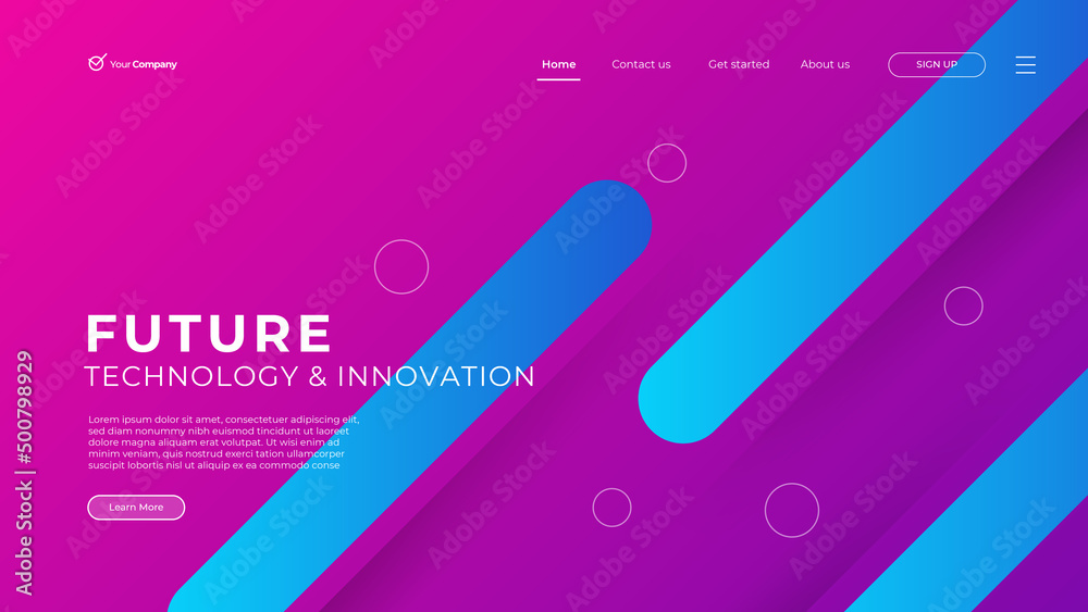 Wall mural web design. website landing page for monitor, laptop, tablet, phone. creating ui ux website design. 