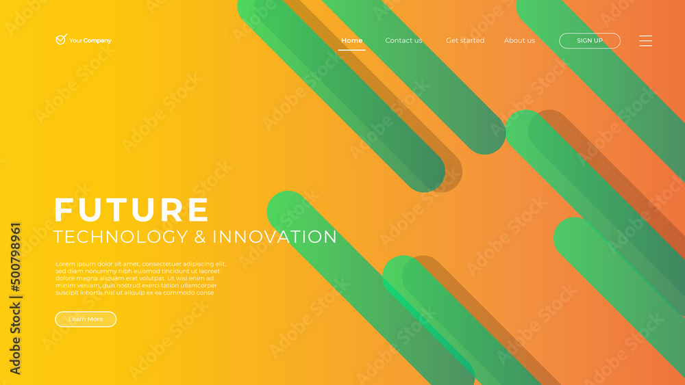 Wall mural web design. website landing page for monitor, laptop, tablet, phone. creating ui ux website design. 
