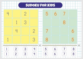 This worksheet has been prepared to contribute to the mental development of children. New concepts can also be taught with Sudoku puzzles.