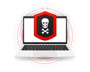 Phishing by hackers and cybercriminals, identity theft, password, user login, document, email and credit card. Hacker logo. Vector illustration.