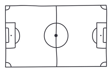 Soccer strategy field, football game tactic chalkboard template. Hand drawn soccer game scheme, learning blackboard, sport plan vector illustration
