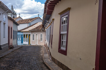 Fototapeta na wymiar Historic building in the city of São João Del Rei, State of Minas Gerais, Brazil