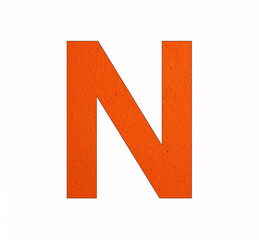 Obraz premium Letter N alphabet on foamy rubber background