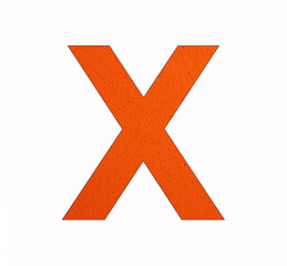 Obraz premium Uppercase letter X on eva rubber background