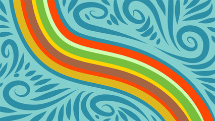 Fototapeta na wymiar desain Latar belakang abstrak dengan pusaran kurva gelombang ornamen arab garis lengkung dan gumpalan dalam warna pastel