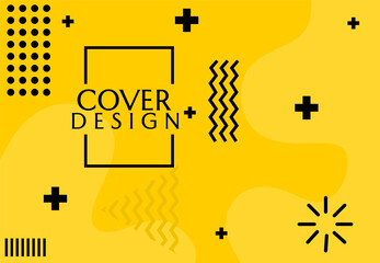 Abstract geometric styled yellow background design. suitable for banner design