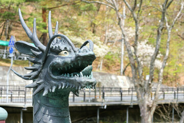 Fototapeta na wymiar 日本の神社やお寺にある龍