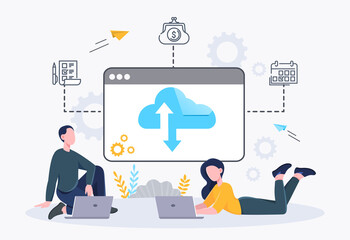 Cloud storage concept