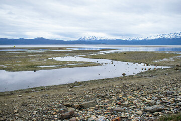 lake and mountains