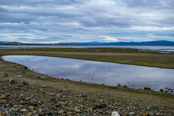 landscape with lake and clouds