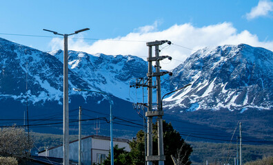 power line in the mountains
