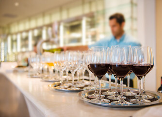 Wine being served at an event