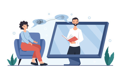 Psychologist online concept