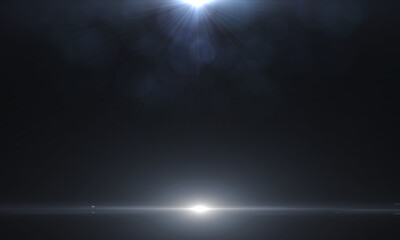 Lens Flare light over background. Easy to add overlay or screen filter over photos