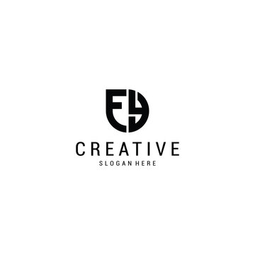 Initial logo f y round premium vector Premium Vector