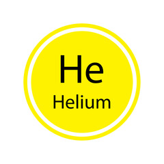 Helium chemical element. Design elements. Vector illustration. stock image. 