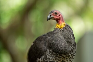 close up of a bush turkey in queensland Australia