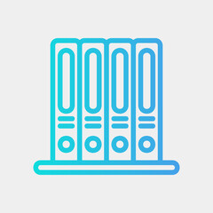 Document icon in gradient style, use for website mobile app presentation