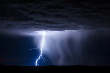 lightning storm at night