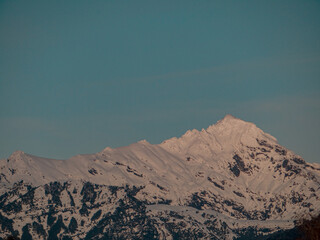 mountains in the snow