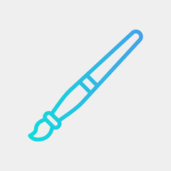 Brush icon in gradient style, use for website mobile app presentation