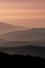 sunset in the mountains