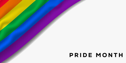LGBT Pride Rainbow Flag background illustration