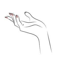 シンプルな女性の手