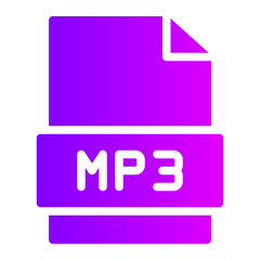 mp3 gradient icon