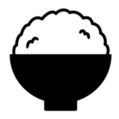 白ご飯　茶碗　シルエット